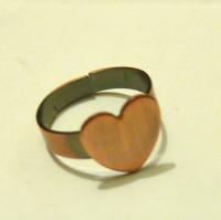 1487,кольцо Сердце 7х7мм,медь