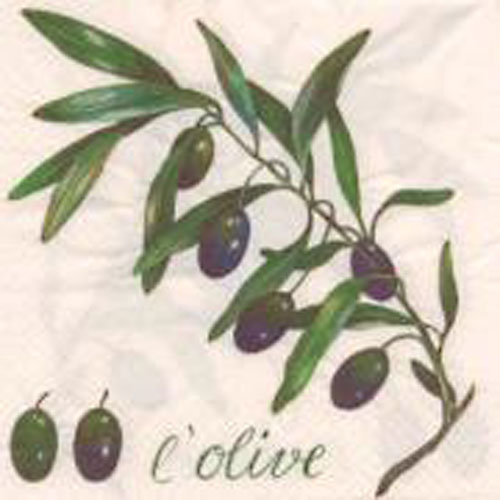 522 салфетка ветка олив черных