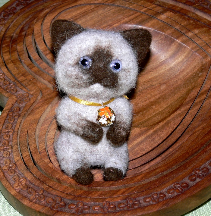 сиамская кошка елочная игрушка